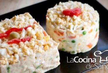 Ensalada rusa o ensaladilla en recetas de cocina facil para navidad
