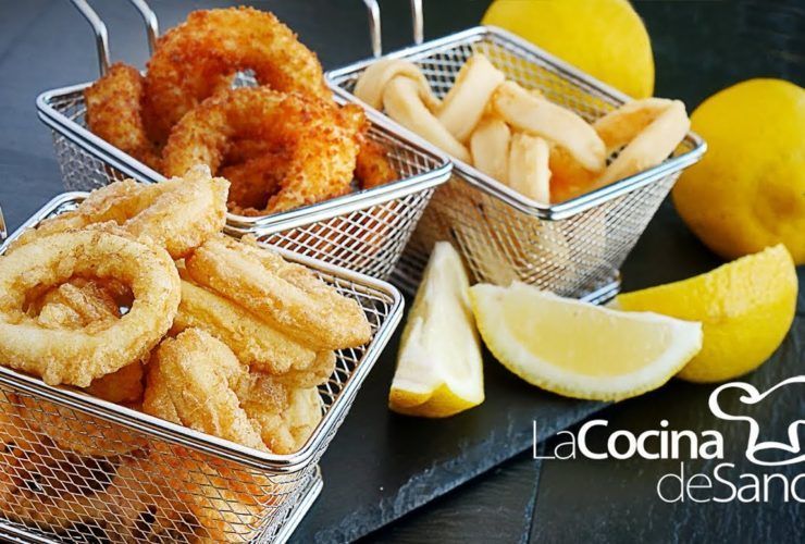 TRES Recetas de Calamares a la Romana o Andaluza Rabas Fritas para Bocadillos